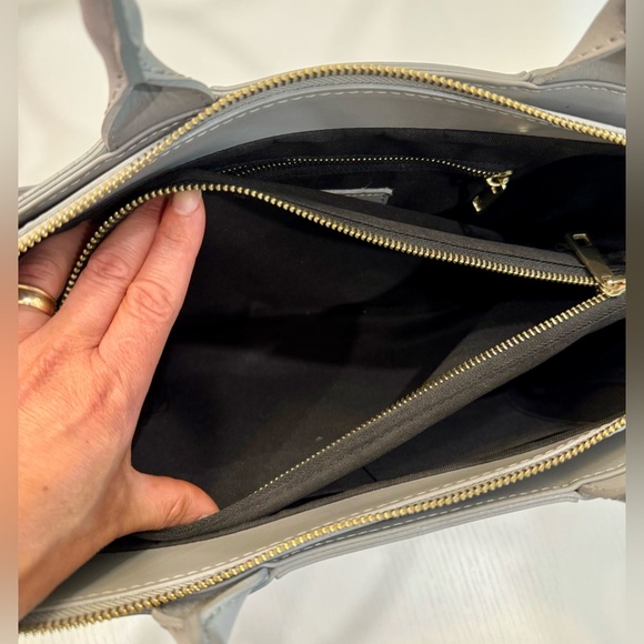 Stella Bianca Blue Gray Genuine leather woven bag | Satchel style | Crossbody - Picture 10 of 16